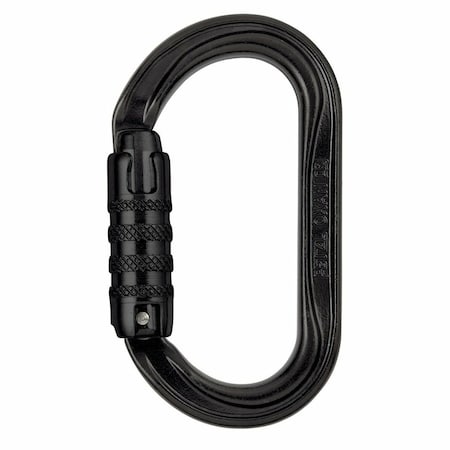 Petzl Aluminum "OK" Auto Locking Oval Shaped Black Carabiner 32190